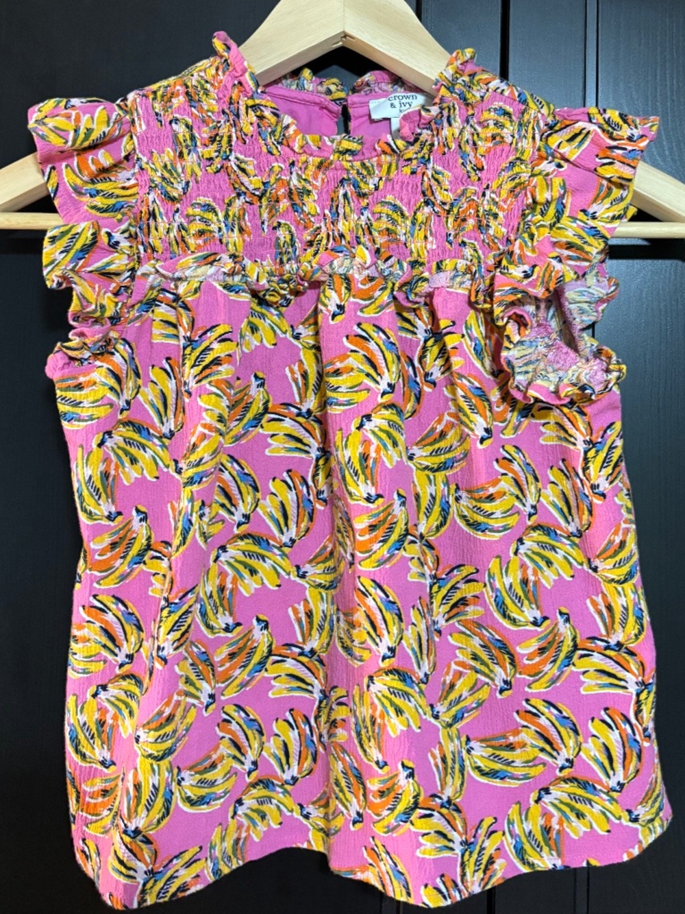 Crown & Ivy pink sleeveless blouse, Girls Size S